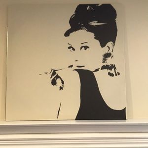 Audrey Hepburn Print 36x36 inch